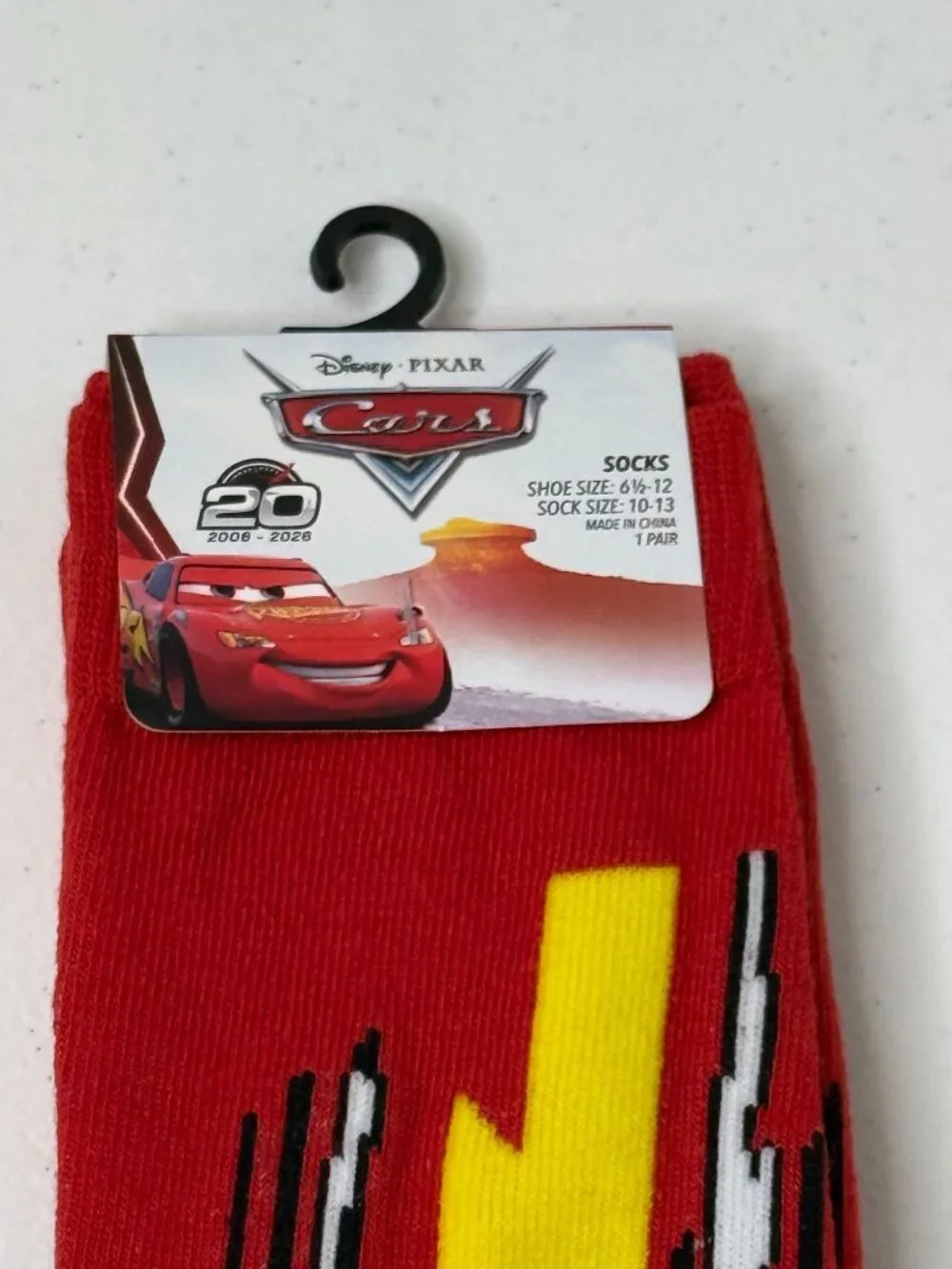 Disney Pixar Cars Lightning McQueen Speed Crew Socks NWT
